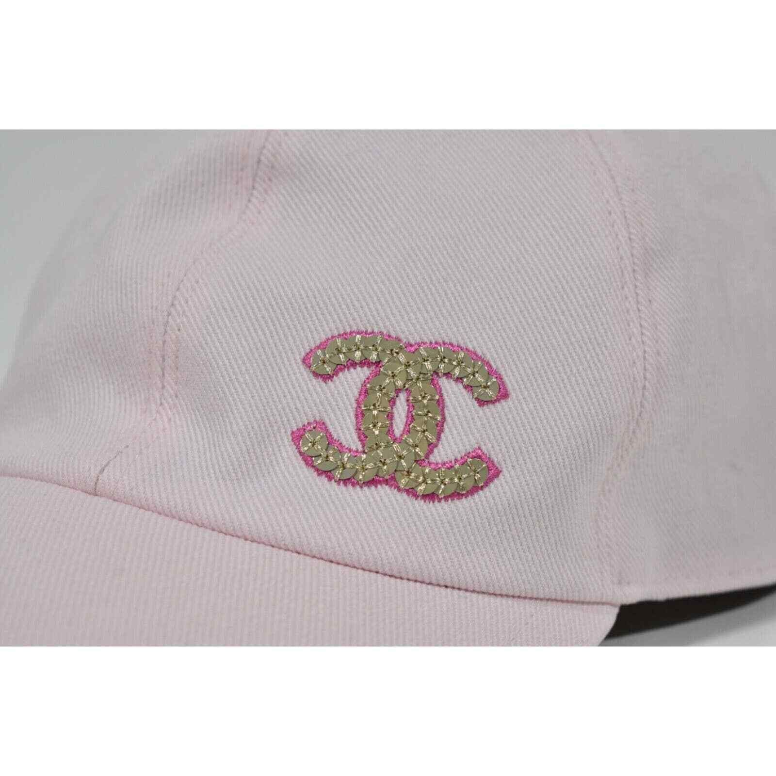 Chanel Chanel 22P Gold Sequin CC Logo Baseball Cap Curved Peak Hat Size ONE SIZE - 3 Thumbnail