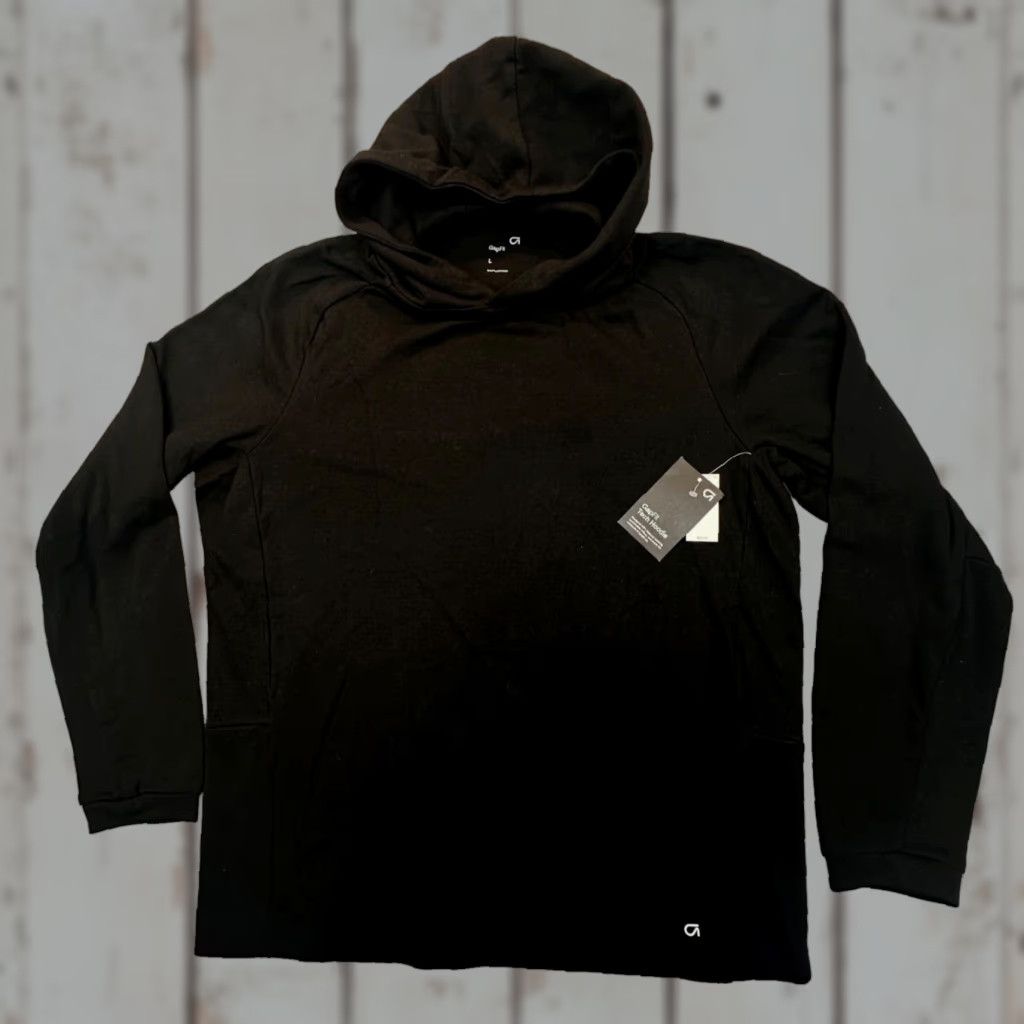 Gap GapFit Hoodie Mens Large Moisture Wicking Hooded Pullover Cotton Black NWT Logo Size US L / EU 52-54 / 3 - 1 Thumbnail