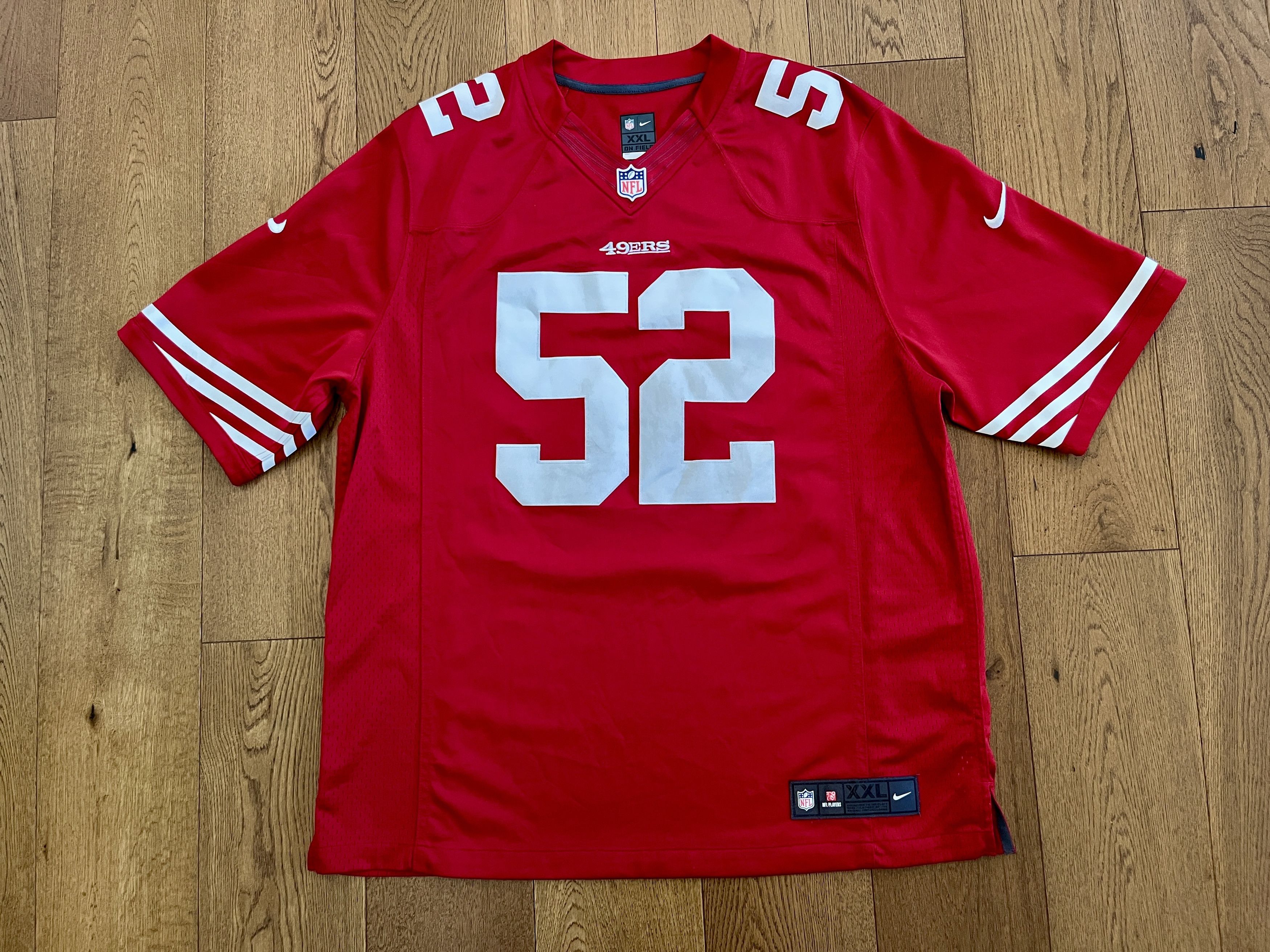 Nike Nike NFL 49ers Patrick Willis #52 Stitched Jersey XXL Size US XXL / EU 58 / 5 - 1 Thumbnail