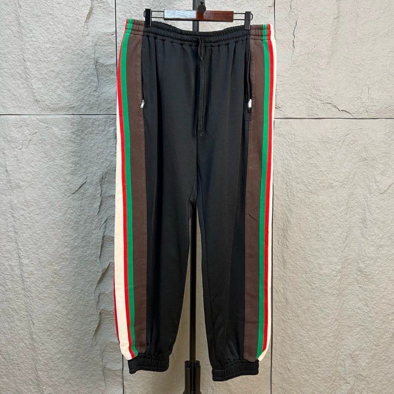 Gucci Size XLSide red and green striped trousers sweatpants