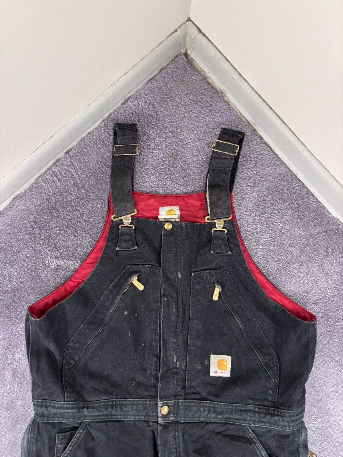 Carhartt Vintage Carhartt R38 BLK Bib Overalls Double Knee Insulated Size US 40 / EU 56 - 11 Thumbnail