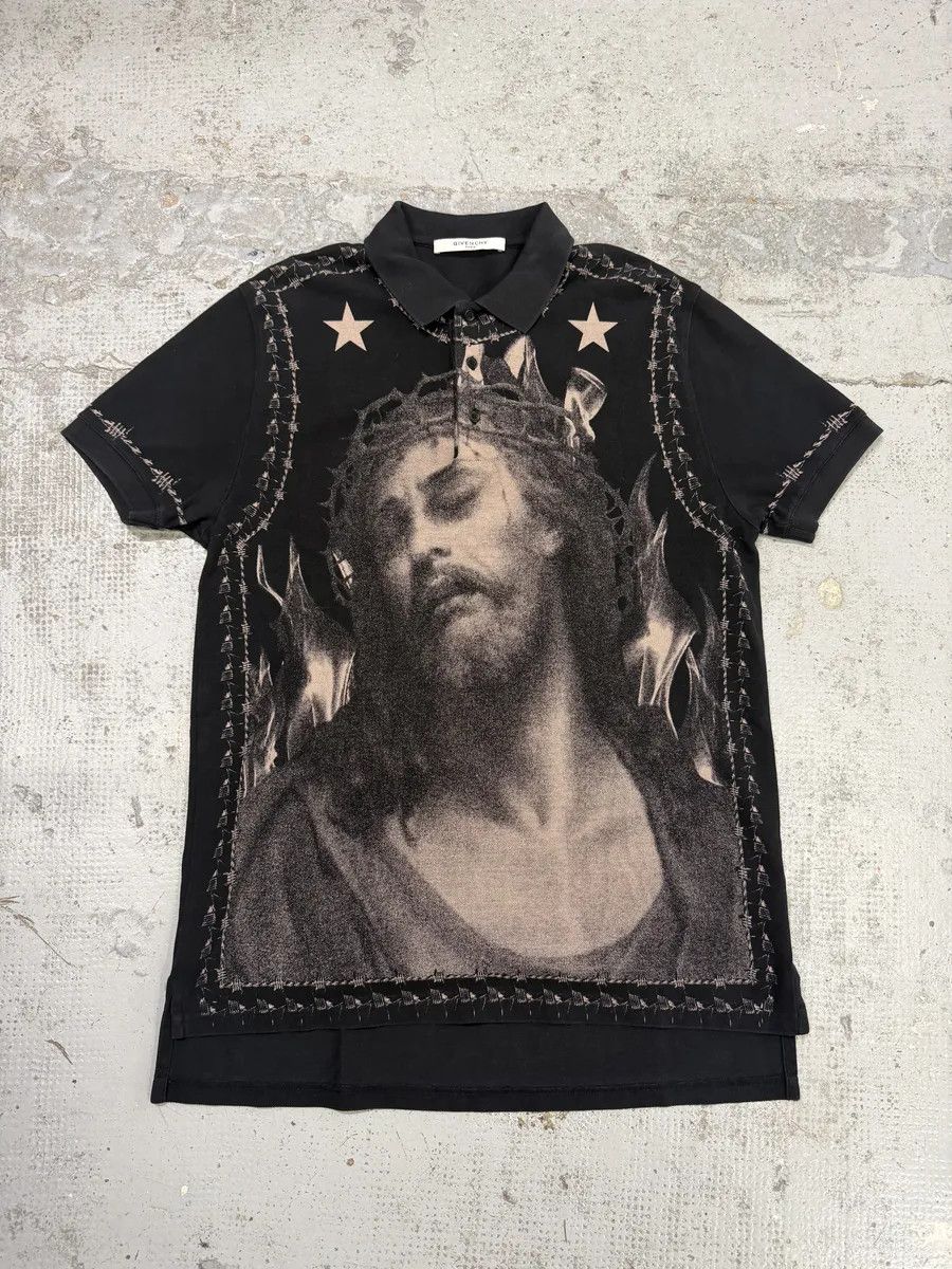 Givenchy Givenchy Stars SS15 Classic Black Polo Shirt | Grailed