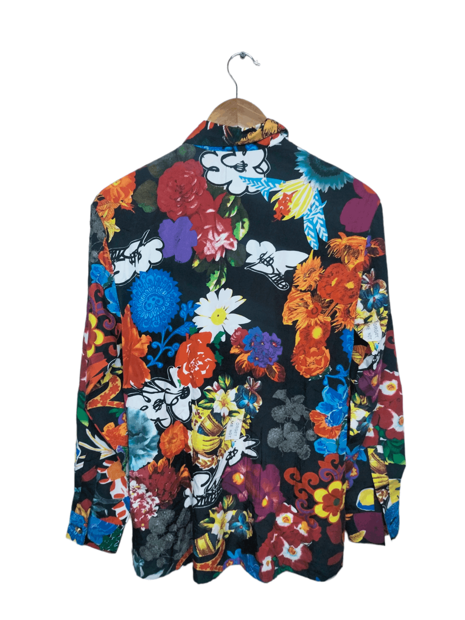 Moschino Vintage Moschino floral overprint shirts Size L / US 10 / IT 46 - 2 Thumbnail