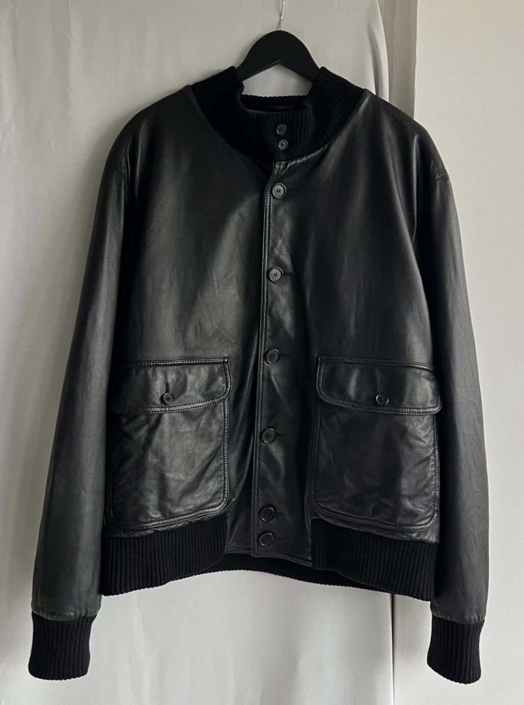 Mandelli Mandelli Cashmere-Lined Leather Jacket Size US L / EU 52-54 / 3 - 1 Thumbnail