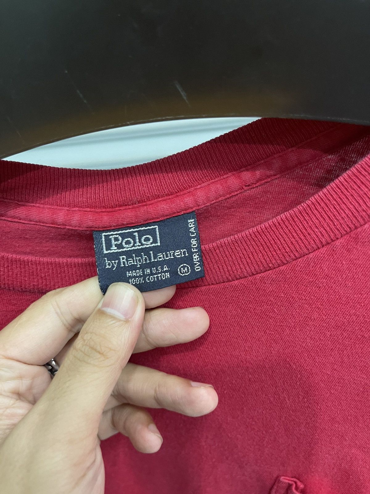 Polo Ralph Lauren Rare Vintage Polo Ralph Lauren Bear Pocket T-Shirt - Red M Size US M / EU 48-50 / 2 - 5 Thumbnail