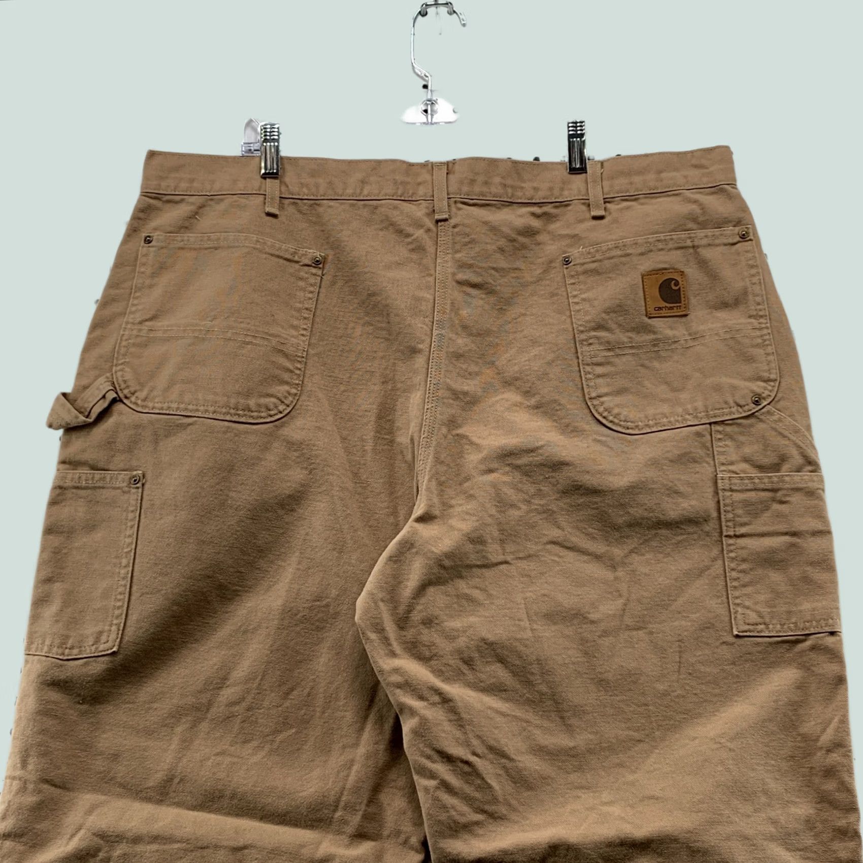 Carhartt VINTAGE Carhartt Pants Double Knee Canvas Mens 42x35 Brown USA Union Made Carhartt Pants Men 42x35 Brown USA Carpenter Style Size US 42 / EU 58 - 1 Thumbnail