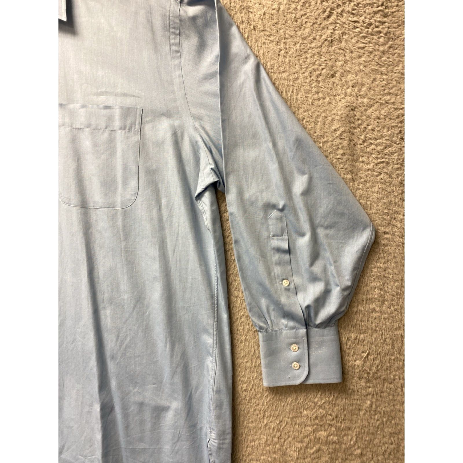 Nordstrom Vintage John W. Nordstrom Turquoise Button Shirt Mens L 16.5 33 Classic /160-40 Size US L / EU 52-54 / 3 - 2 Thumbnail