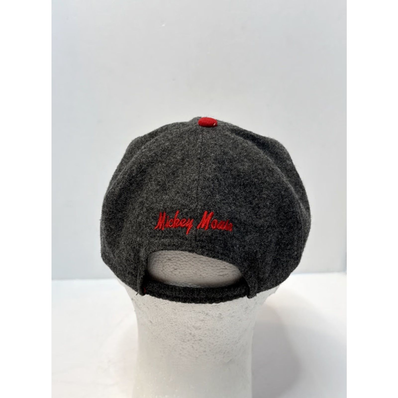 Mickey Unlimited VINTAGE Mickey Unlimited Disney Hat Gray Red OSFA Adult Wool Snapback Cap Mens Hip Hop 90s Size ONE SIZE - 4 Thumbnail