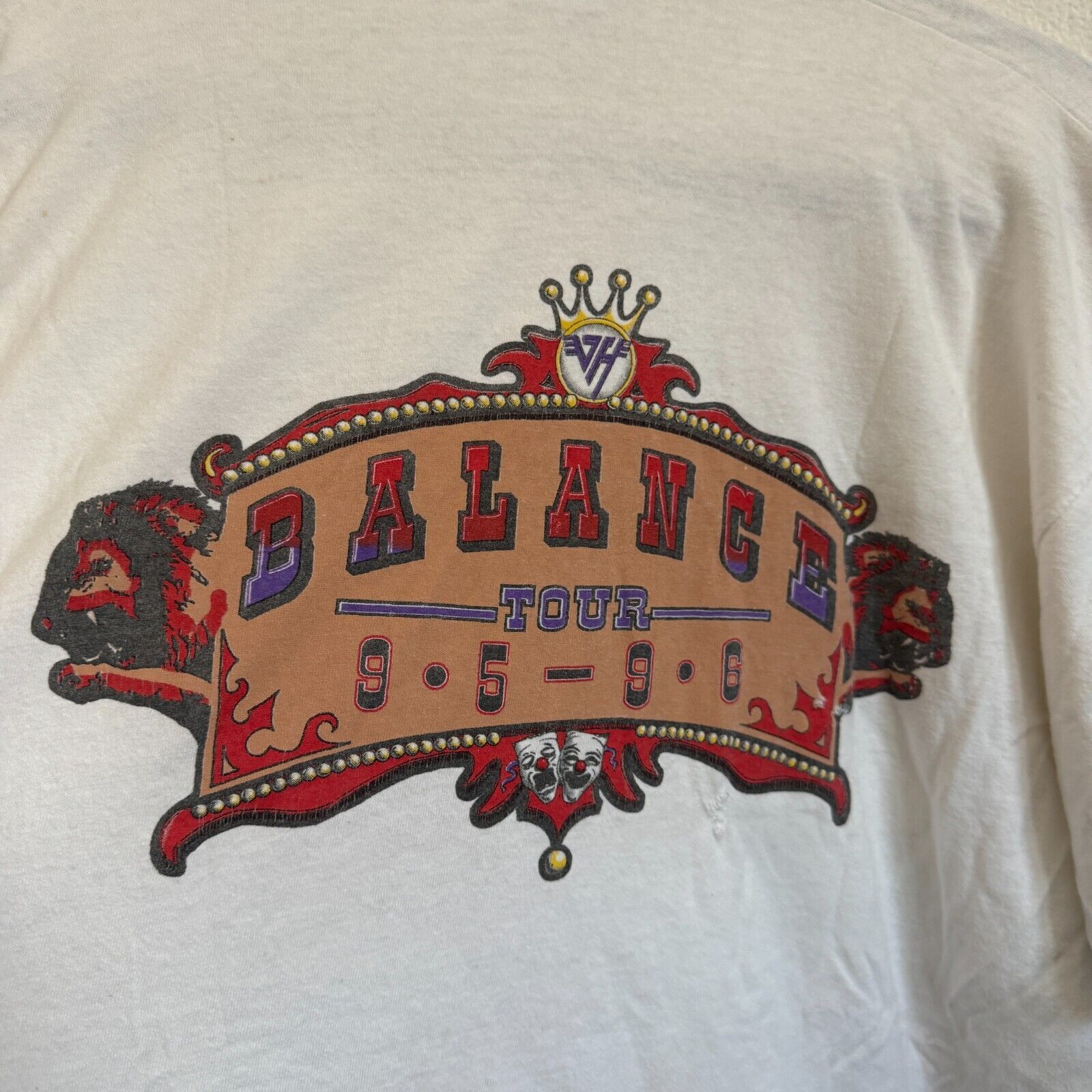 Fruit Of The Loom Vintage 90s 1995 Van Halen Band Jester Clown Balance Tour XL Size US XL / EU 56 / 4 - 10 Thumbnail
