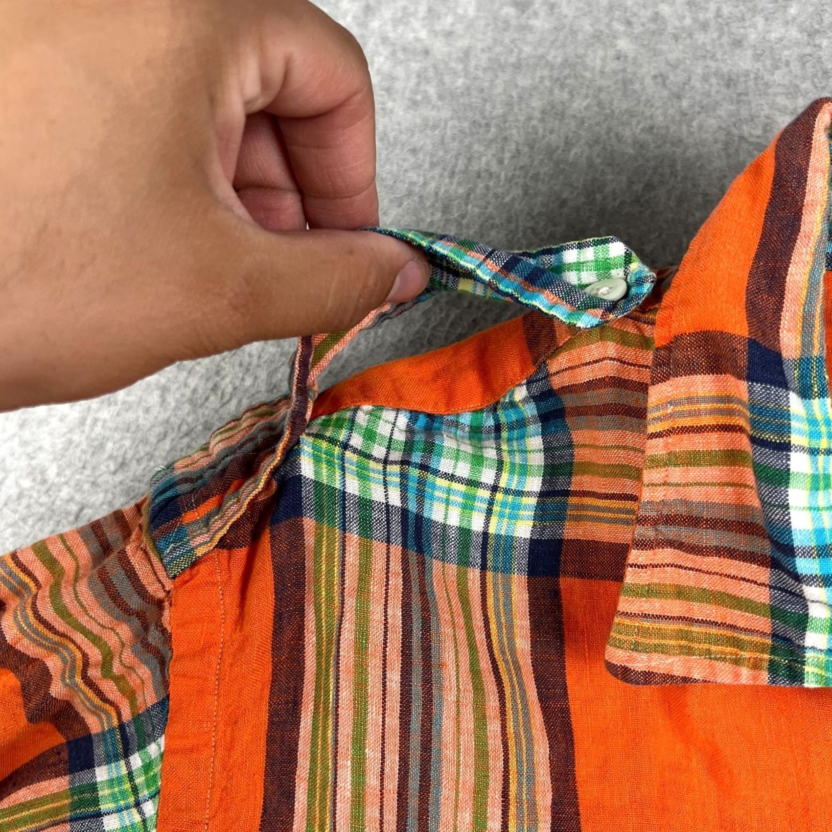 Polo Ralph Lauren Polo Ralph Lauren Linen Epaulettes Long Sleeve Button Shirt XL Mens Orange - Woven - XL Size - Classic Fit | Apparel Size US XL / EU 56 / 4 - 3 Thumbnail