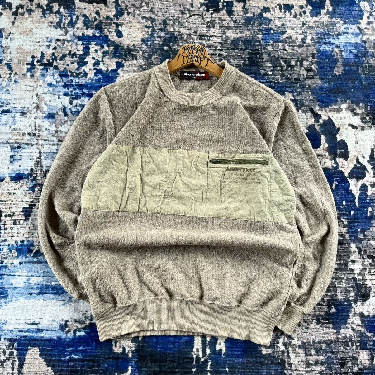 Japanese Brand × MasterPiece × Vintage Vintage Masterpiece Single Pocket Spell Out Sweetshirts Size US M / EU 48-50 / 2 - 1 Thumbnail