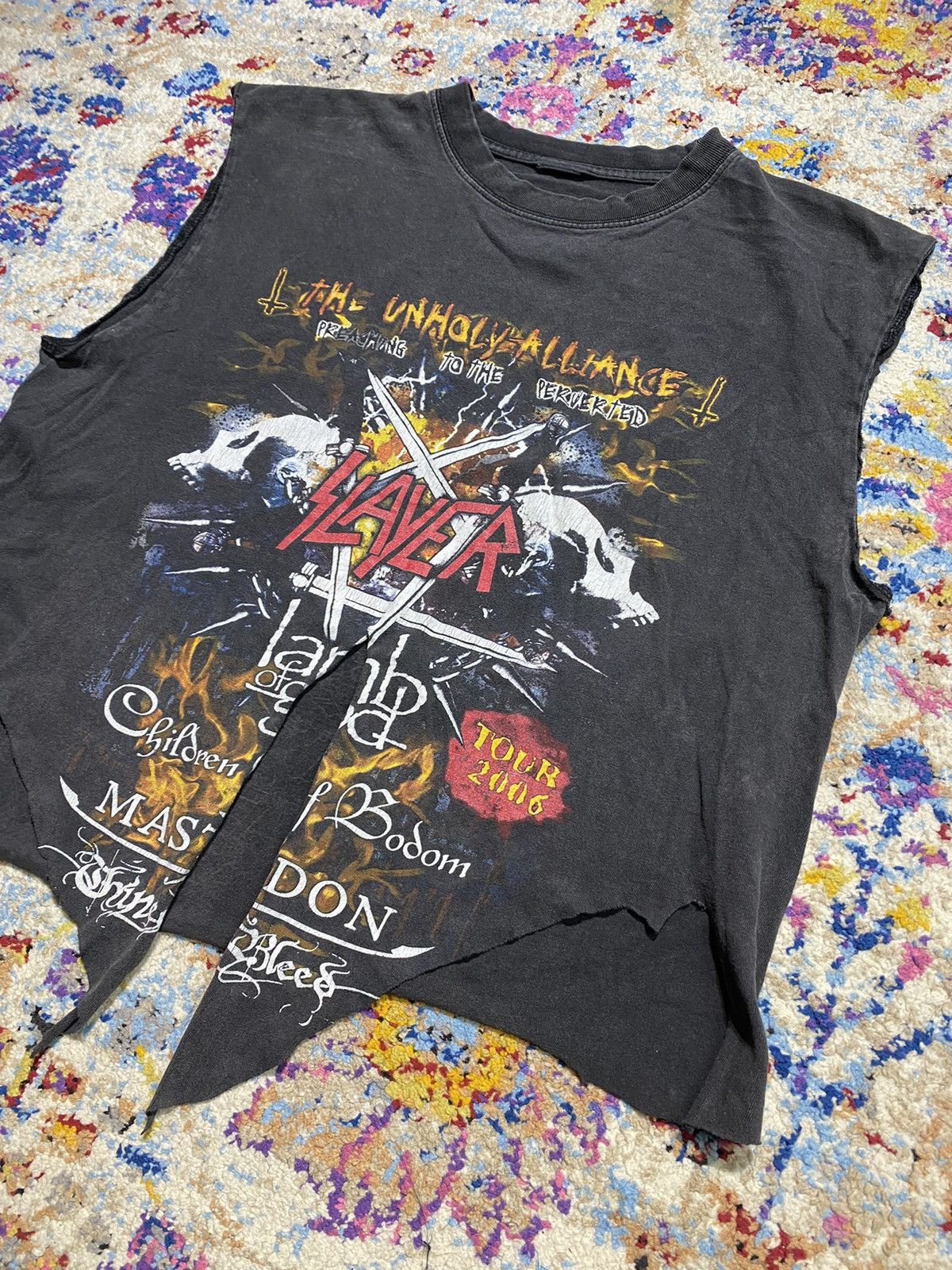 Band Tees The Unholy Alliance Tour Metal Crop Top T Shirts Size M / US 6-8 / IT 42-44 - 3 Thumbnail