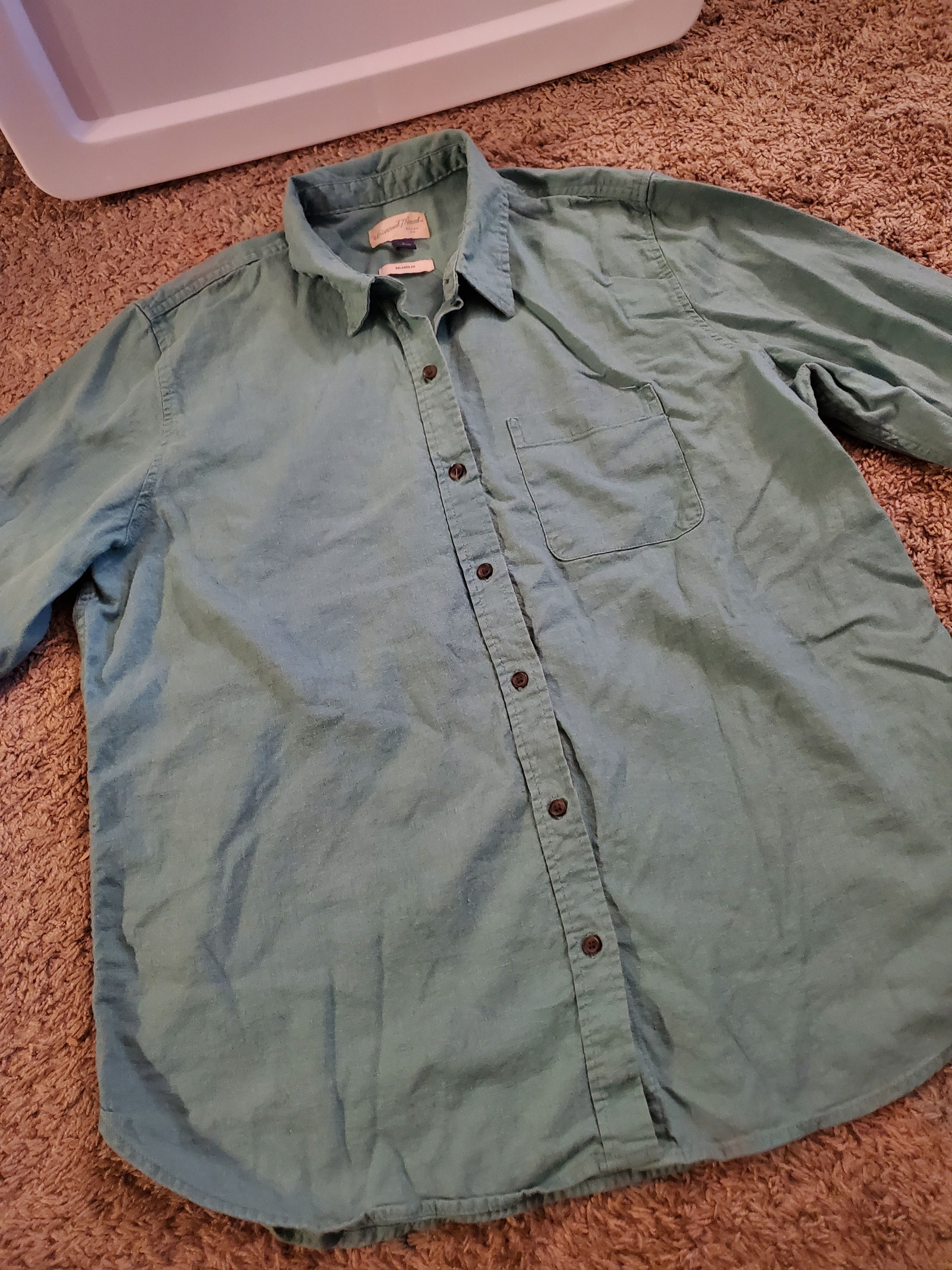 Other Universal Thread Dusty Teal Button-Down Flannel (size L) Size US L / EU 52-54 / 3 - 3 Thumbnail