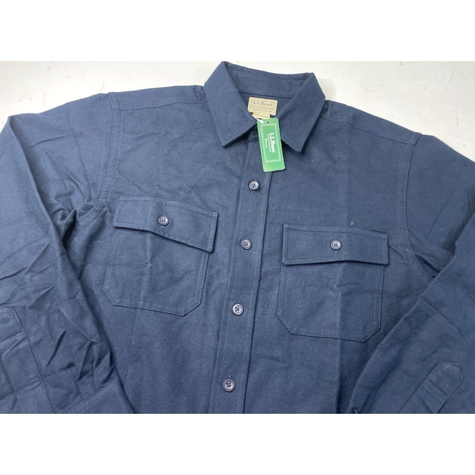 Vintage NEW LL Bean Men’s Chamois Button Up Shirt Flannel Blue Medium Traditional Fit Size US M / EU 48-50 / 2 - 2 Thumbnail