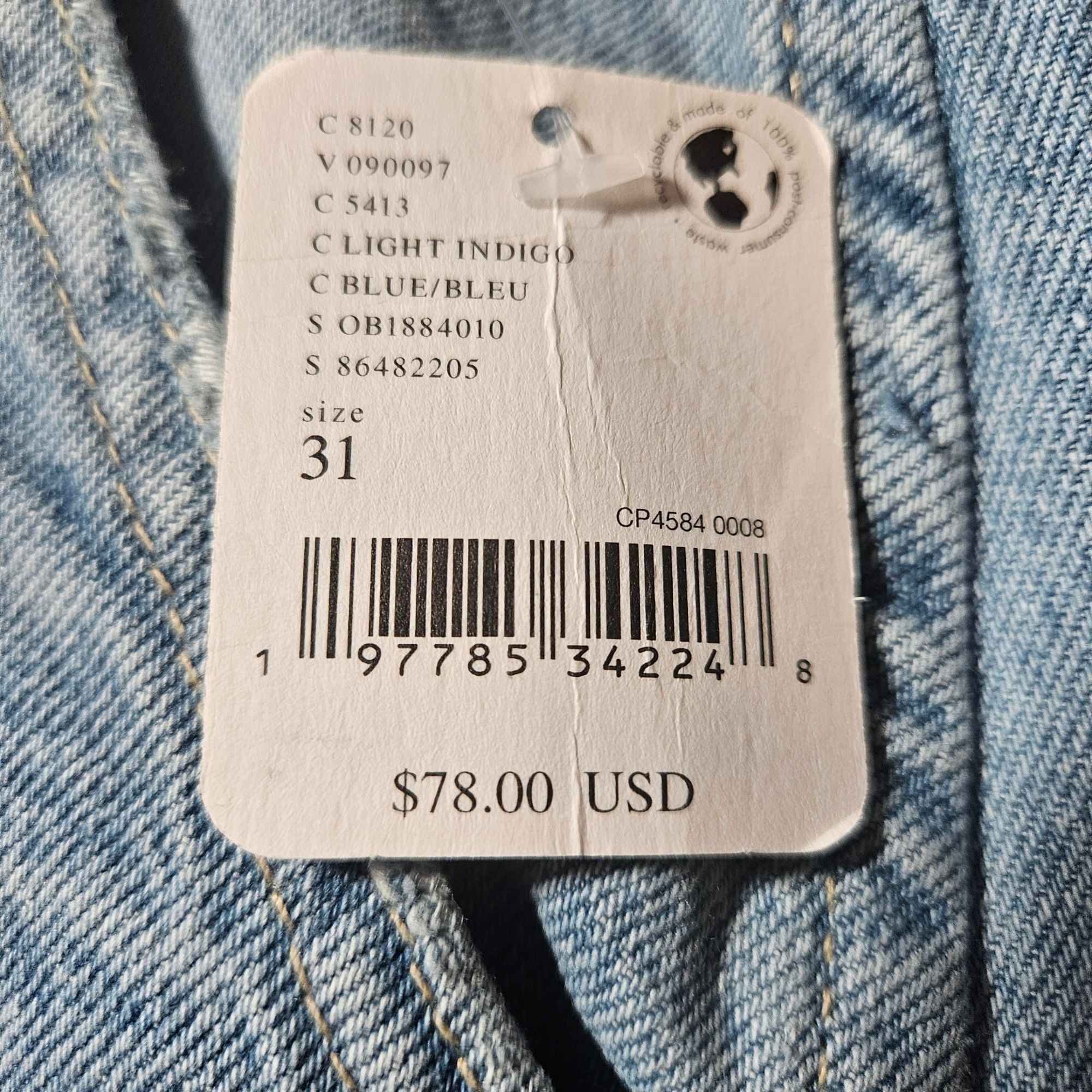 Free People NWT Free People Women’s Denim Mini Skirt 31 Asymmetrical Y2K Size 31" - 11 Thumbnail