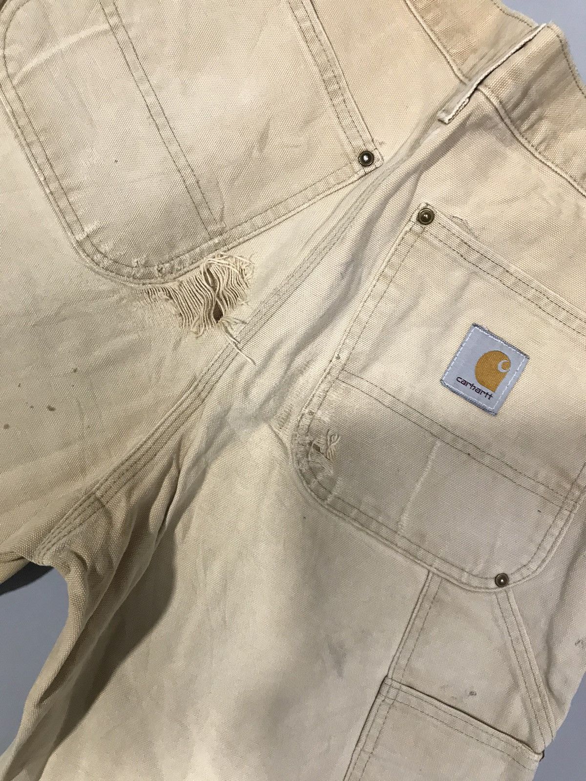 Carhartt Vintage Carhartt B01 BRN sunfaded double knee workwear Size US 30 / EU 46 - 11 Thumbnail