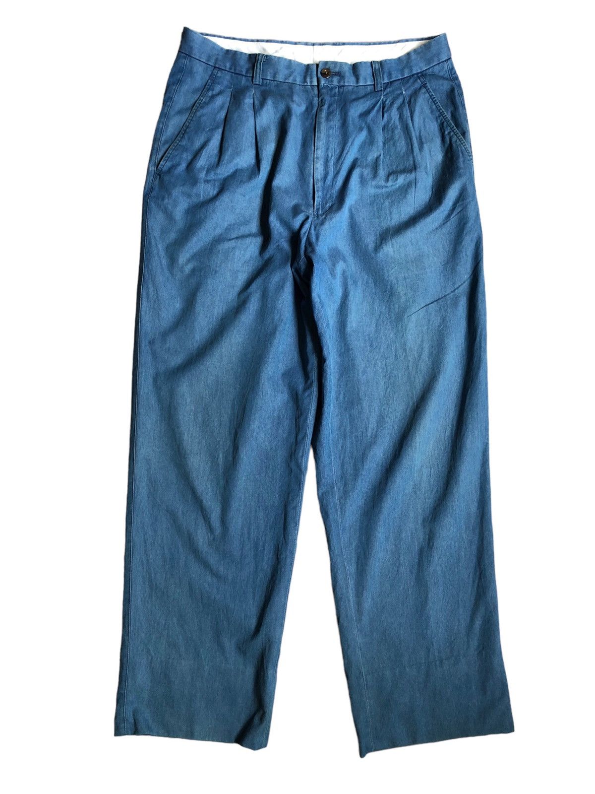 Burberry × Designer × Vintage Vintage Burberry wide leg pants Size US 32 / EU 48 - 2 Thumbnail