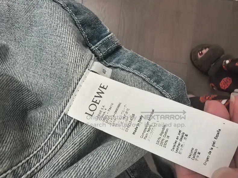 Loewe Loewe Cuff leather patch denim jacket Size XS / US 0-2 / IT 36-38 - 5 Thumbnail