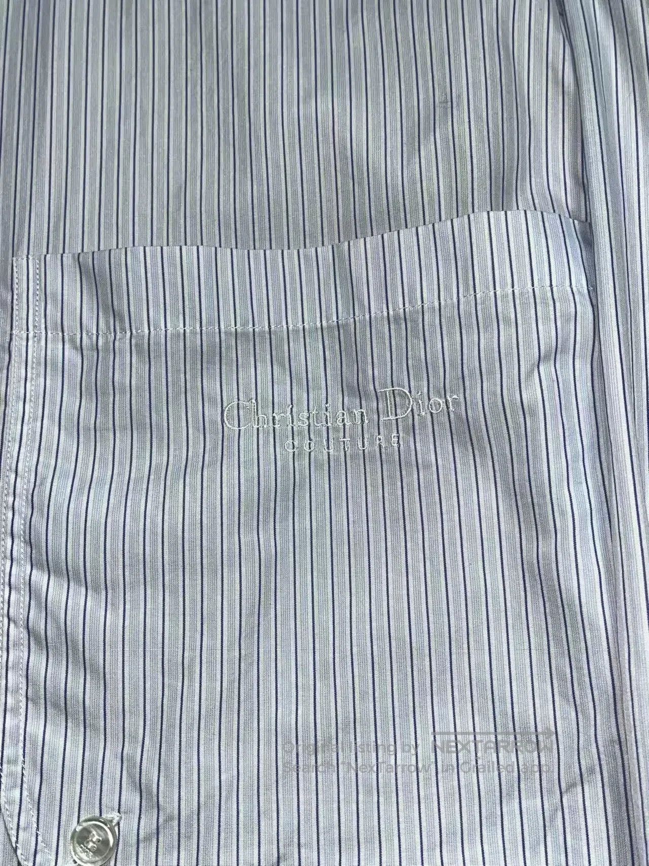 Dior Dior Striped Embroidered Logo Shirt Men. Size US M / EU 48-50 / 2 - 4 Thumbnail