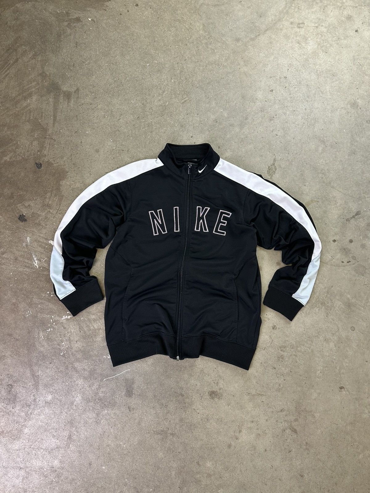 Nike × Vintage Vintage Nike Zip Up Track Jacket S/M Big Spellout Swoosh Size US S / EU 44-46 / 1 - 1 Thumbnail