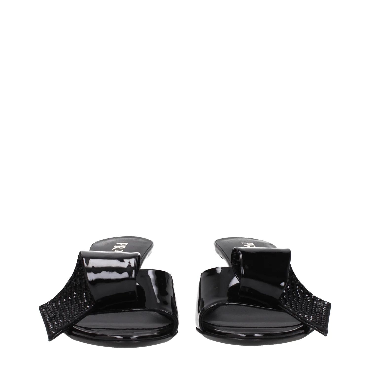 Prada ob1o1e1124 Patent Leather Sandals in Black Size US 8 / IT 38 - 3 Thumbnail