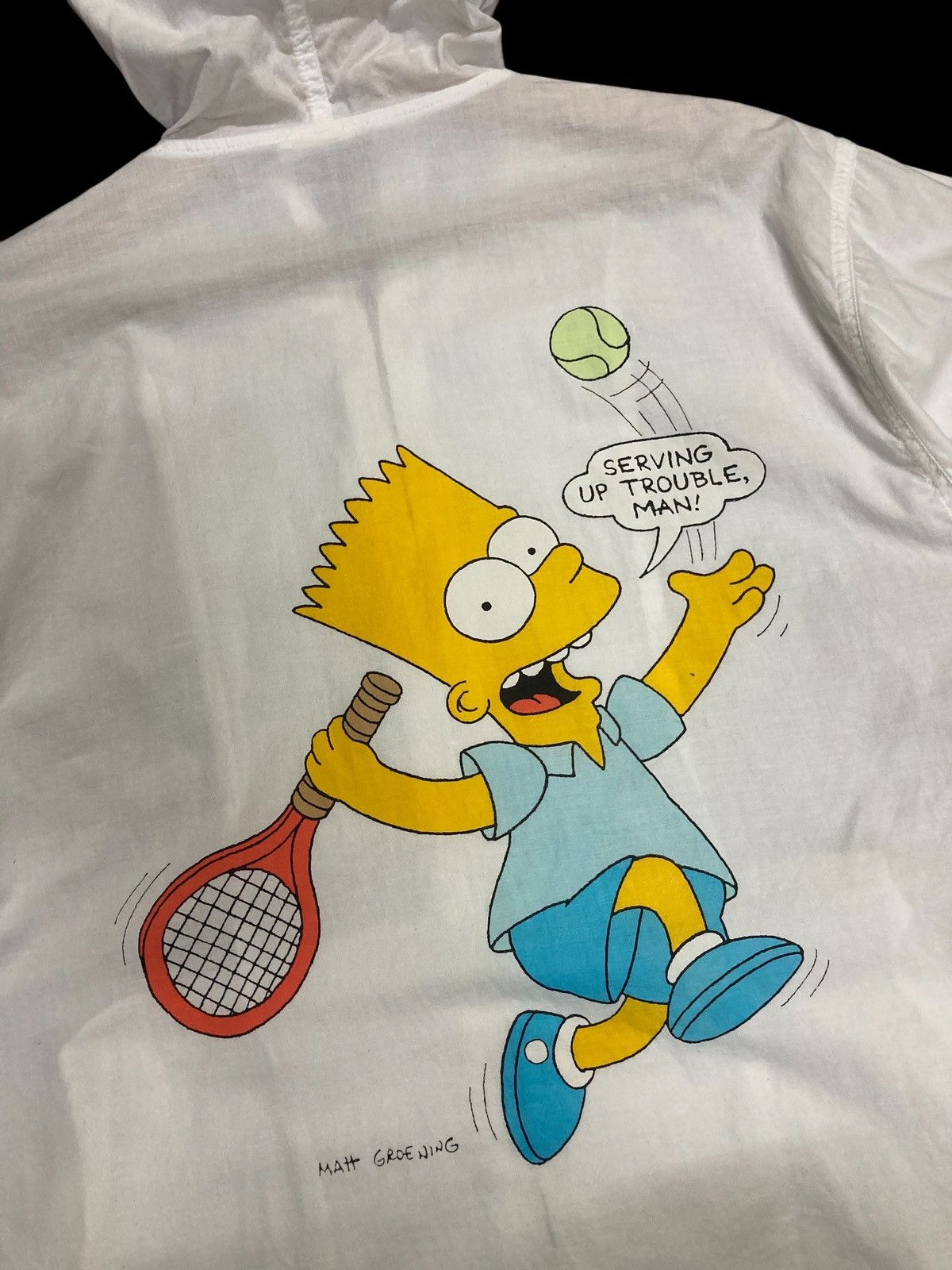 The Simpsons × Vintage Vintage 90’s The Simpsons Cotton Hoodie Jacket White Size US L / EU 52-54 / 3 - 1 Thumbnail