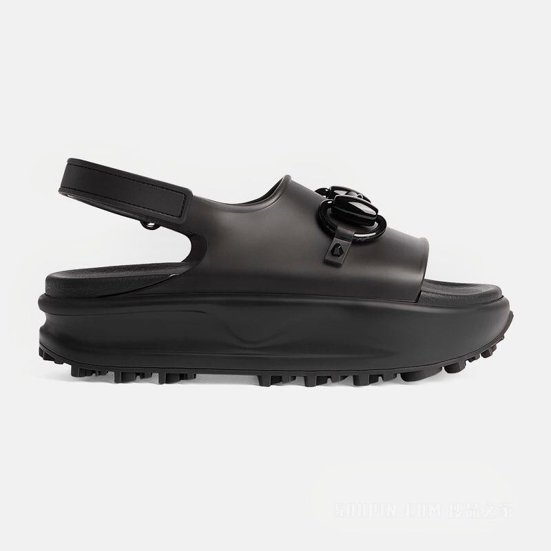 image of Gucci Horsebit Platform Sandals Size 41 in Black, Women's
