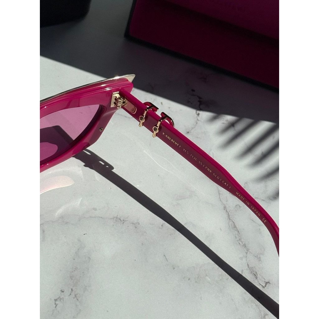 Valentino NEW Valentino V-Goldcut VLS113-C Pink Cat Eye Sunglasses Size ONE SIZE - 8 Thumbnail