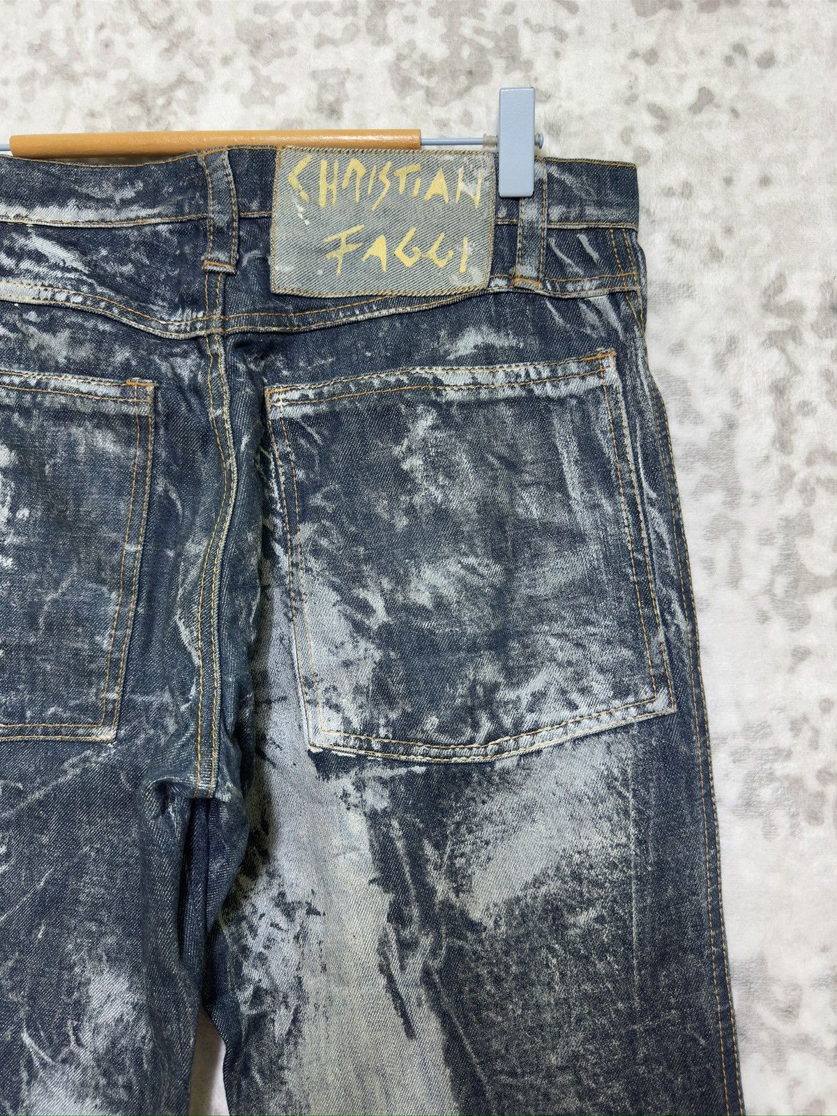 Vintage Vintage Christian Faggi Paint Splatter Denim Jeans Size US 30 / EU 46 - 11 Thumbnail