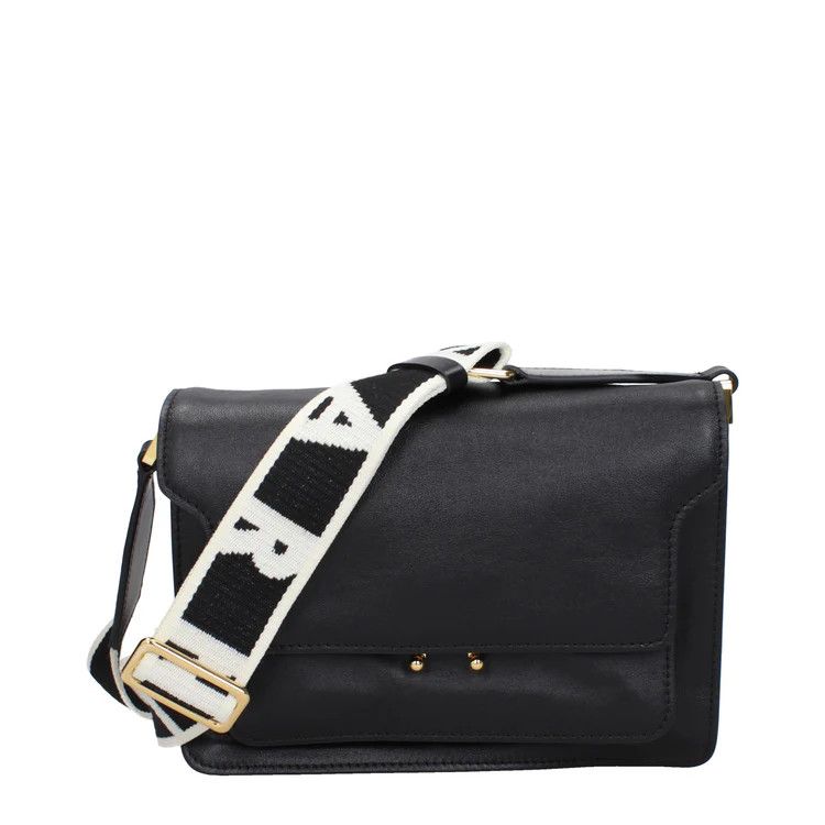 ob1o1e1124 Size: OS / Leather Crossbody Bag in Black