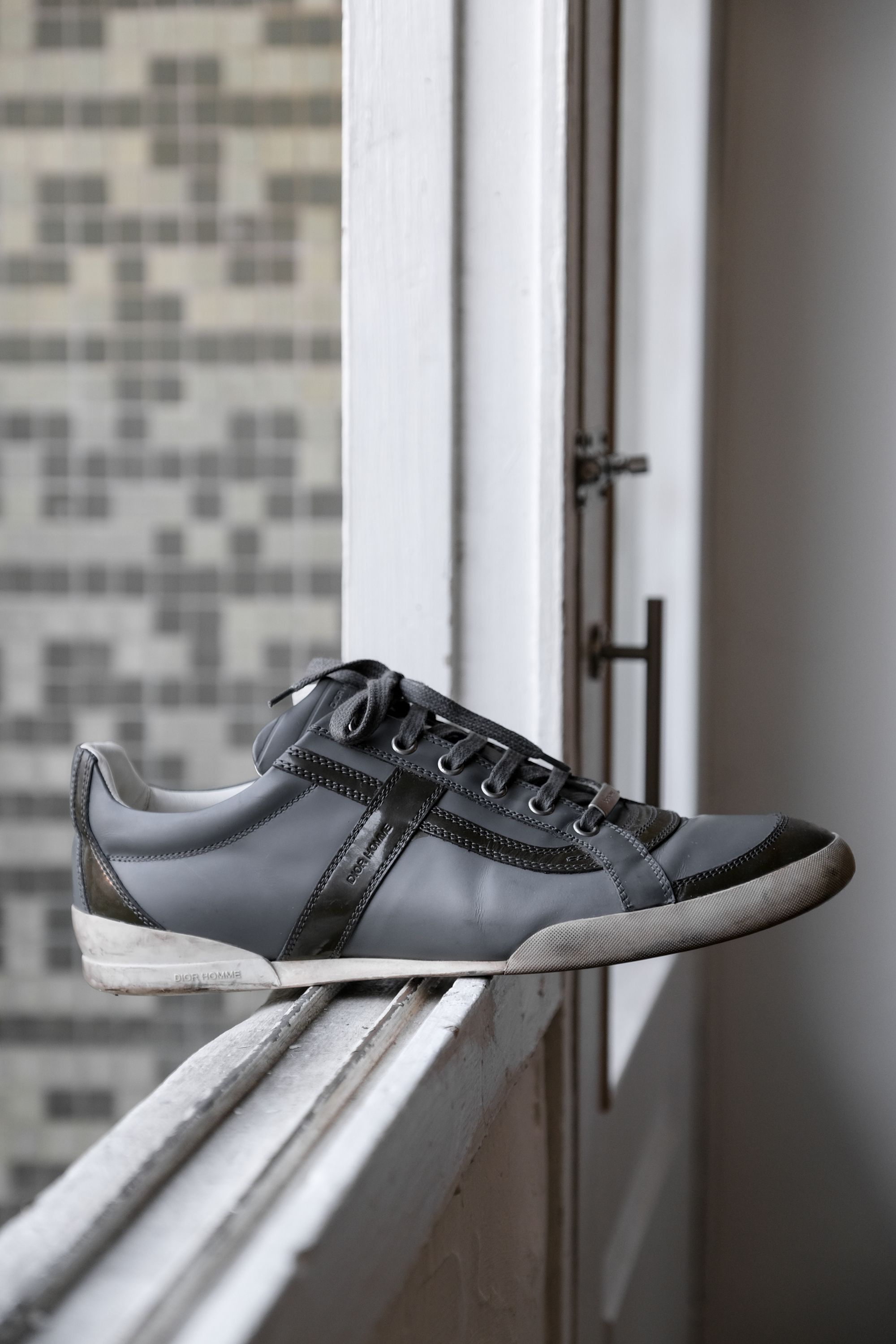 Dior DIOR HOMME Silver / Grey Leather Sneakers Size US 9 / EU 42 - 7 Thumbnail