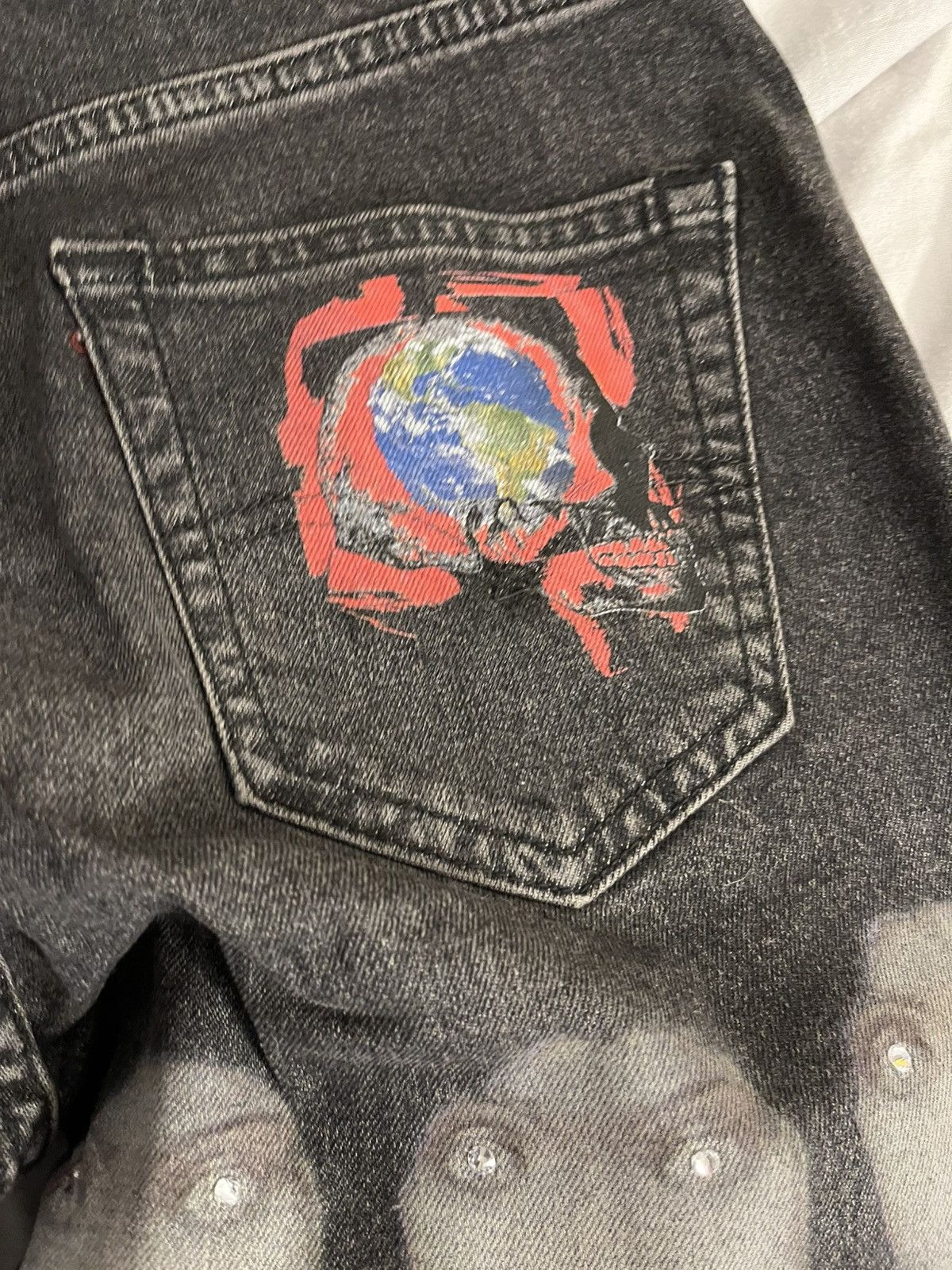 Other Grey wicked violence face denim Size US 29 - 9 Thumbnail