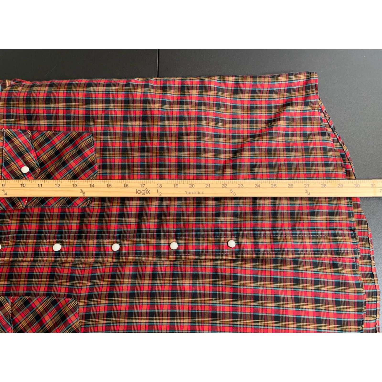 Vintage VTG Saddle King Western Shirt Men XL Red Blue Tartan Plaid Pearl Snap Buttons Size US XL / EU 56 / 4 - 6 Thumbnail