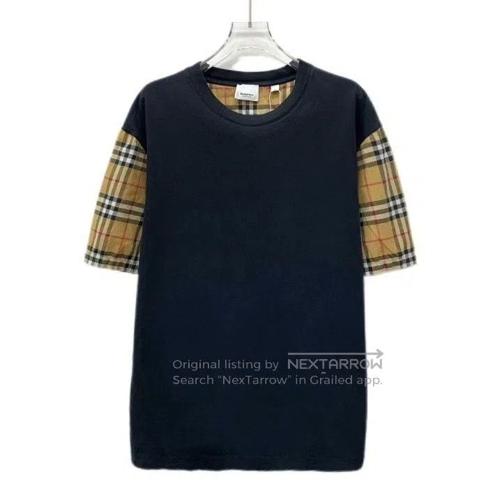 Burberry Burberry Black Plaid Panel Cotton T. Size US M / EU 48-50 / 2 - 1 Thumbnail