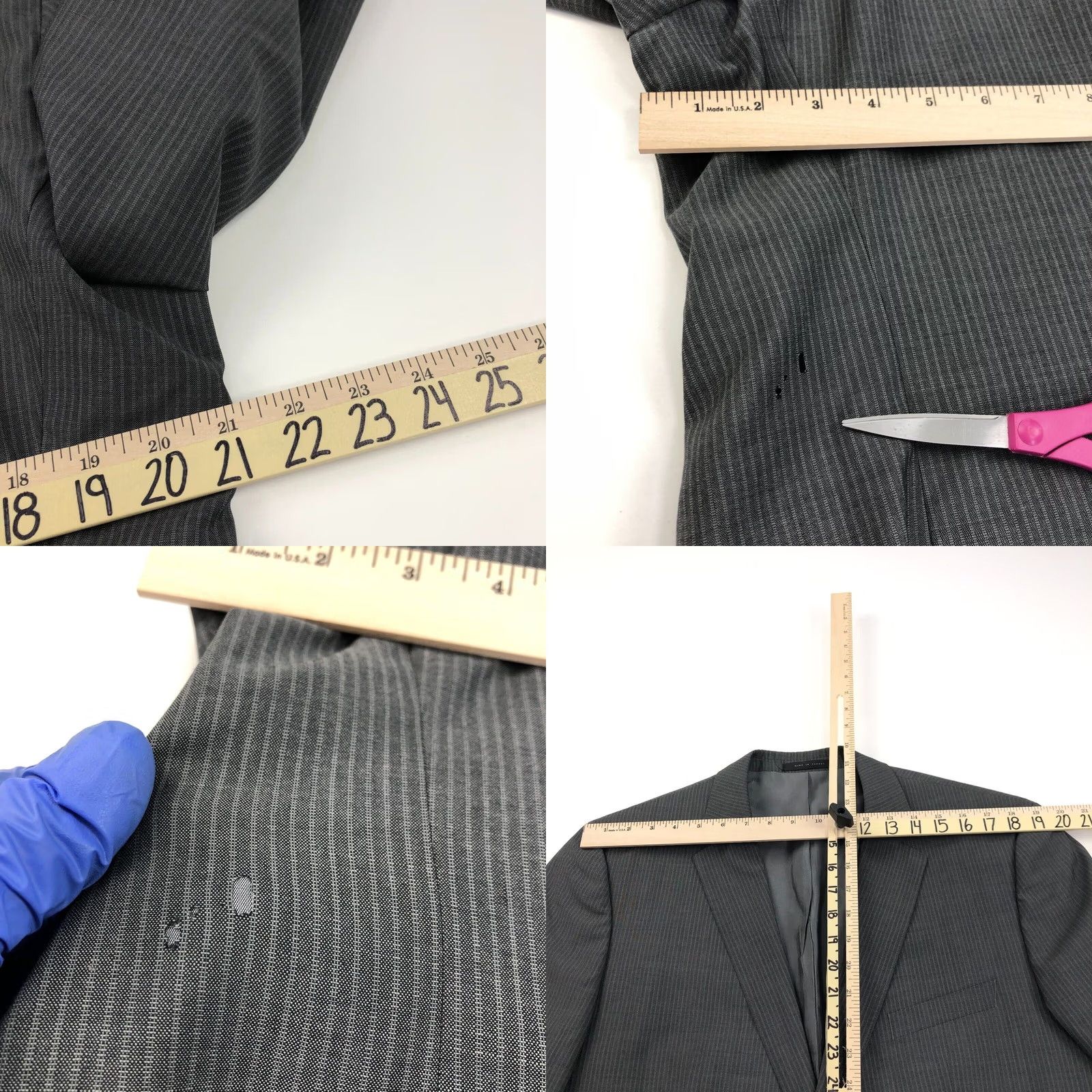 Hugo Boss Hugo Boss 42L Paolini Movio Sport Coat - Gray - Striped - One Piece Size US S / EU 44-46 / 1 - 10 Thumbnail