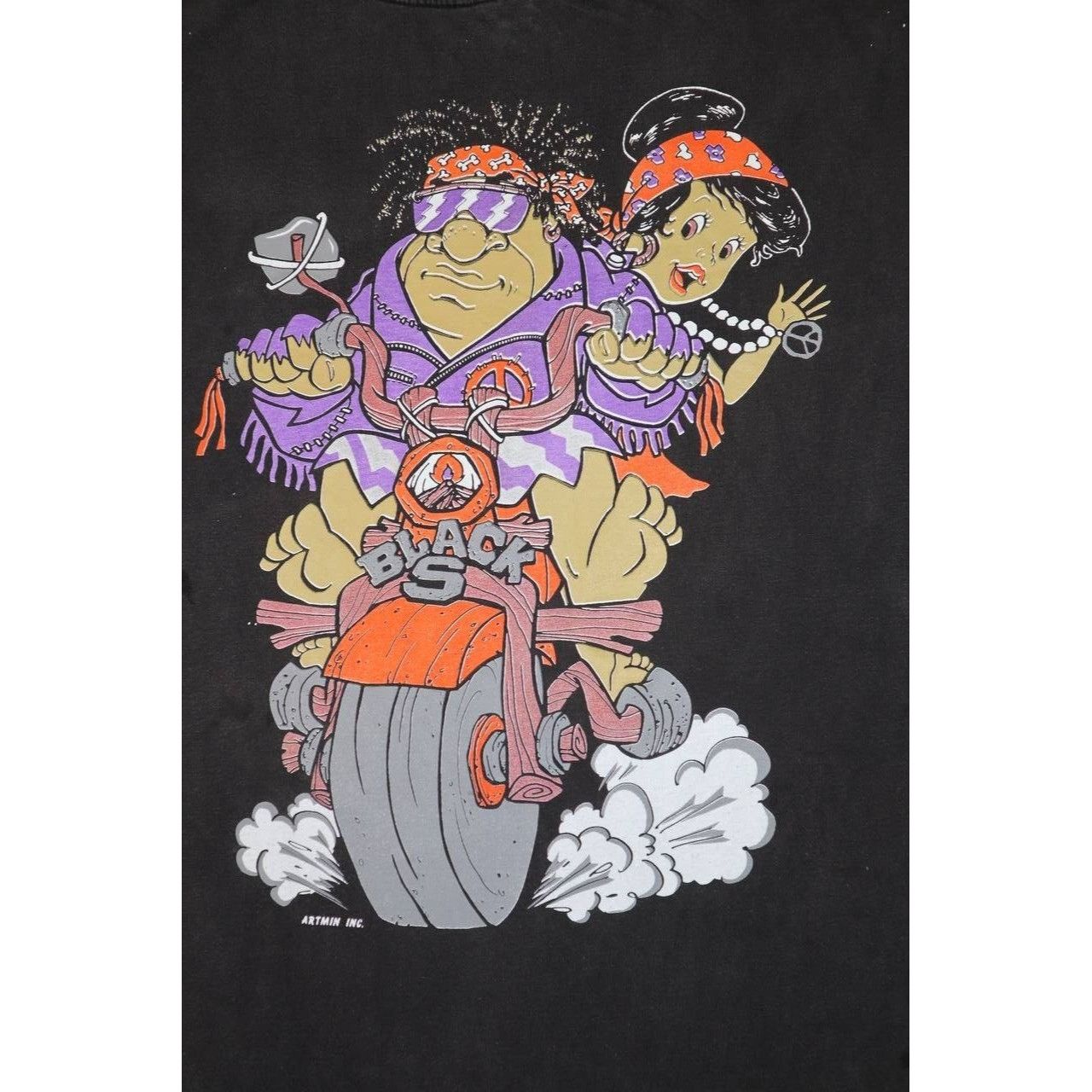 Vintage Vintage 90s The Flintstones Black Stones Cartoon Parody XL Size US XL / EU 56 / 4 - 5 Thumbnail
