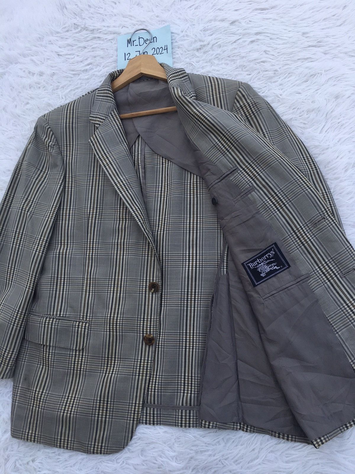 Burberry Rare Vintage Burberry Checkered Blazer Size 36R - 6 Thumbnail