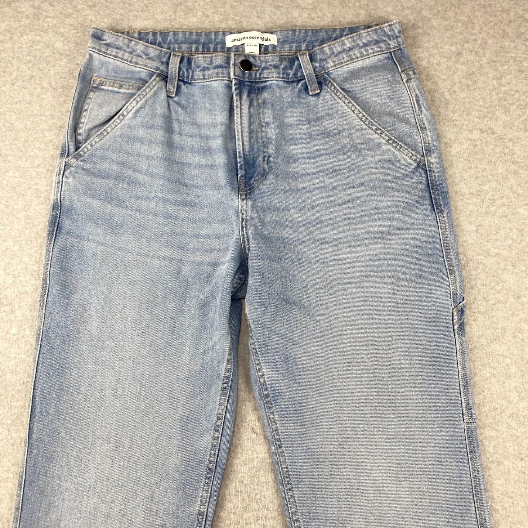 Essentials Amazon Jeans Mens 34X30 Blue Slim Straight 5-Pocket Denim Stretch Available in Regular Size Mens Size US 34 / EU 50 - 3 Thumbnail