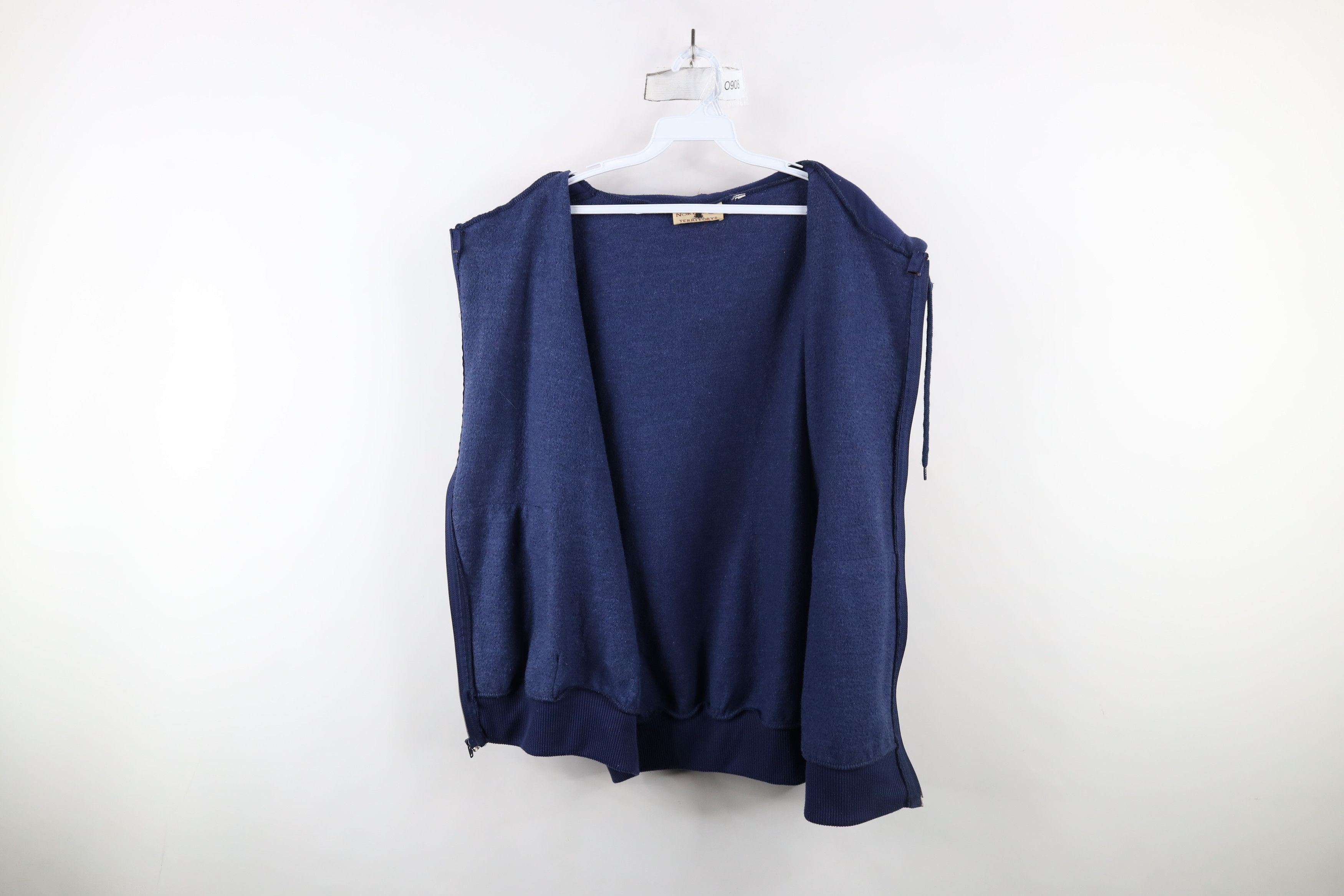Vintage Vintage 90s Streetwear Sleeveless Muscle Full Zip Hoodie Size US XXL / EU 58 / 5 - 7 Thumbnail