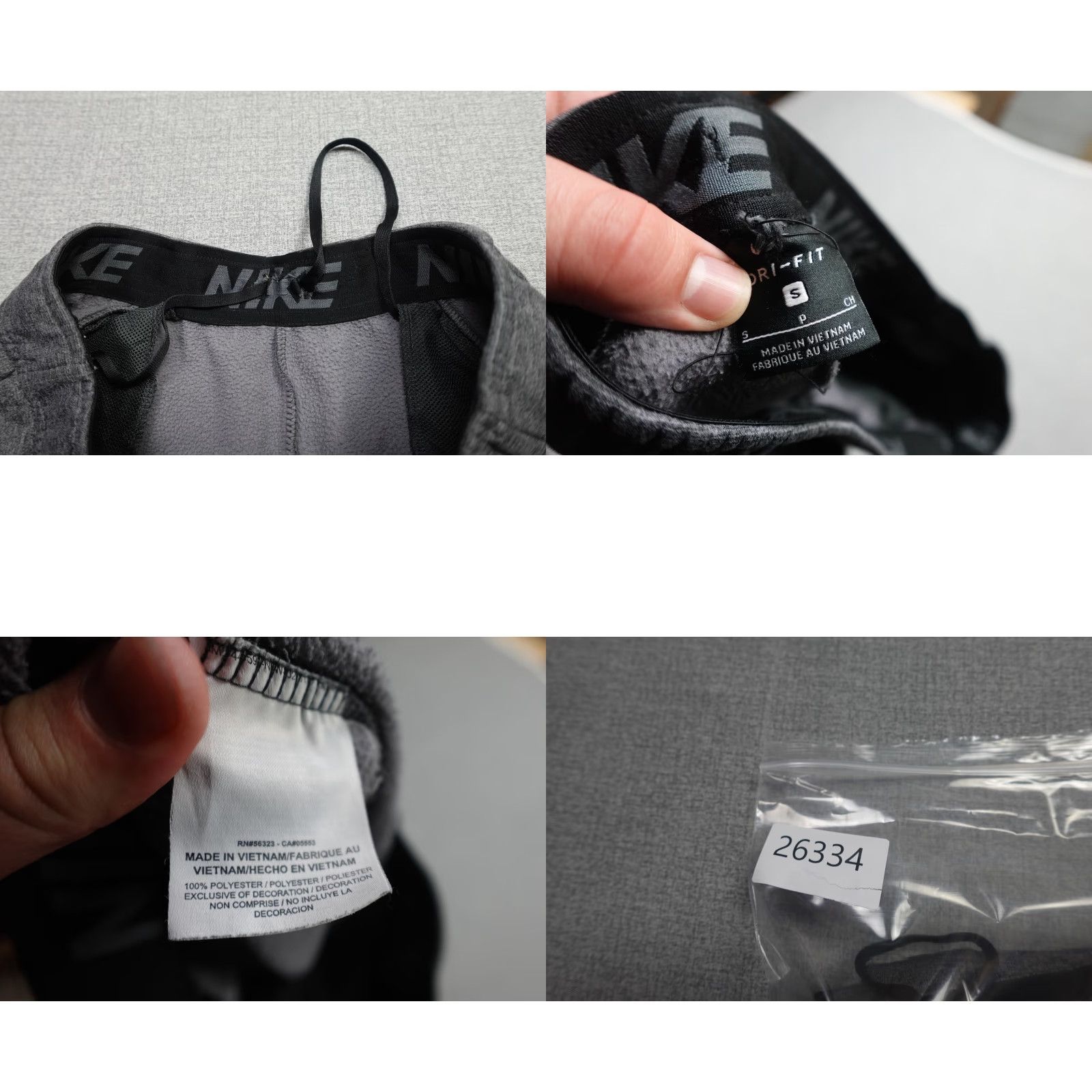 Nike Nike Pants Mens Small Gray Dri-FIT Athletic Joggers Fleece Lined Sweatpants Size US 29 - 8 Thumbnail