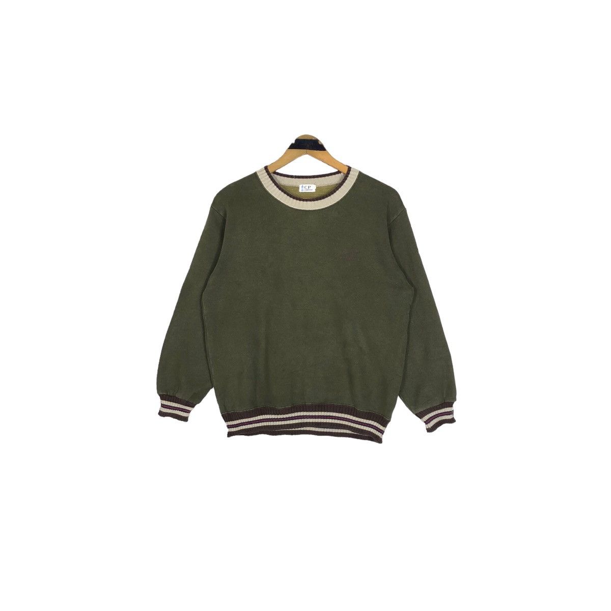 C.P. Company Vintage 90s C.P. Company Crewneck Ringer Sweatshirt Big Logo Size M / US 6-8 / IT 42-44 - 3 Thumbnail