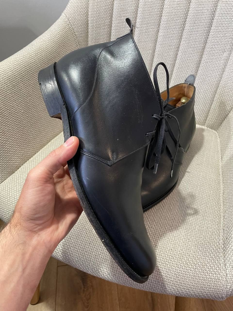 Grenson Grenson Chukka Boots Black Leather Shoes Men's Size US 9.5 / EU 42-43 - 2 Thumbnail