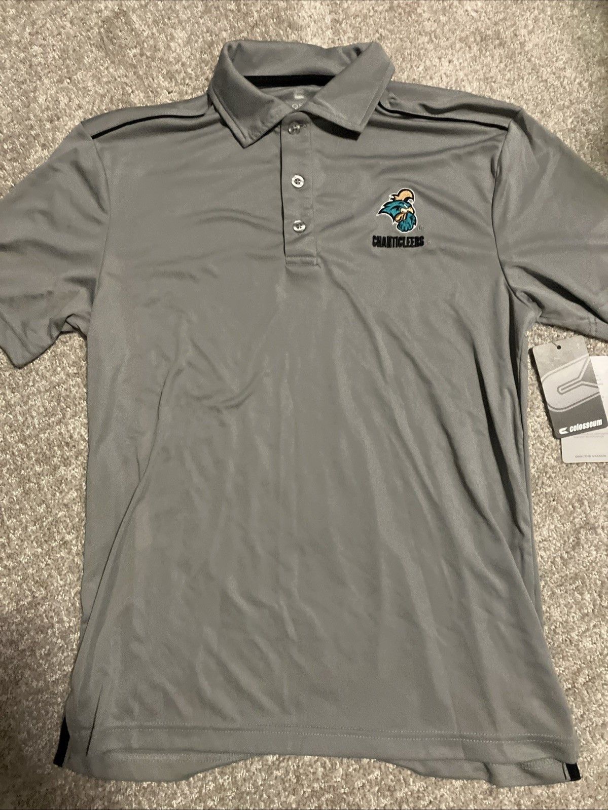 Colosseum Athletics Coastal Carolina Men Colosseum Polo NWT Small Grey Size US S / EU 44-46 / 1 - 1 Thumbnail
