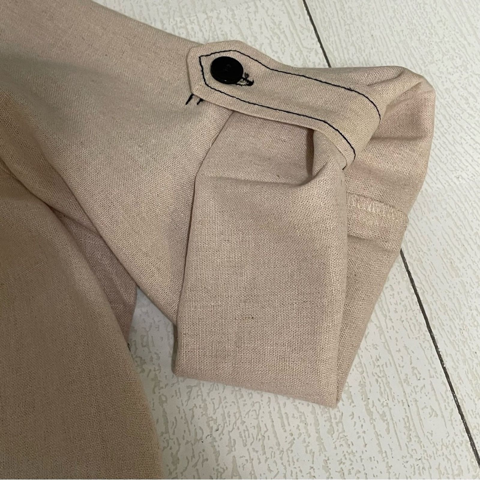 Other Ambiance Apparel Tan Linen Blend Shirt Dress 10 Size L / US 10 / IT 46 - 7 Thumbnail