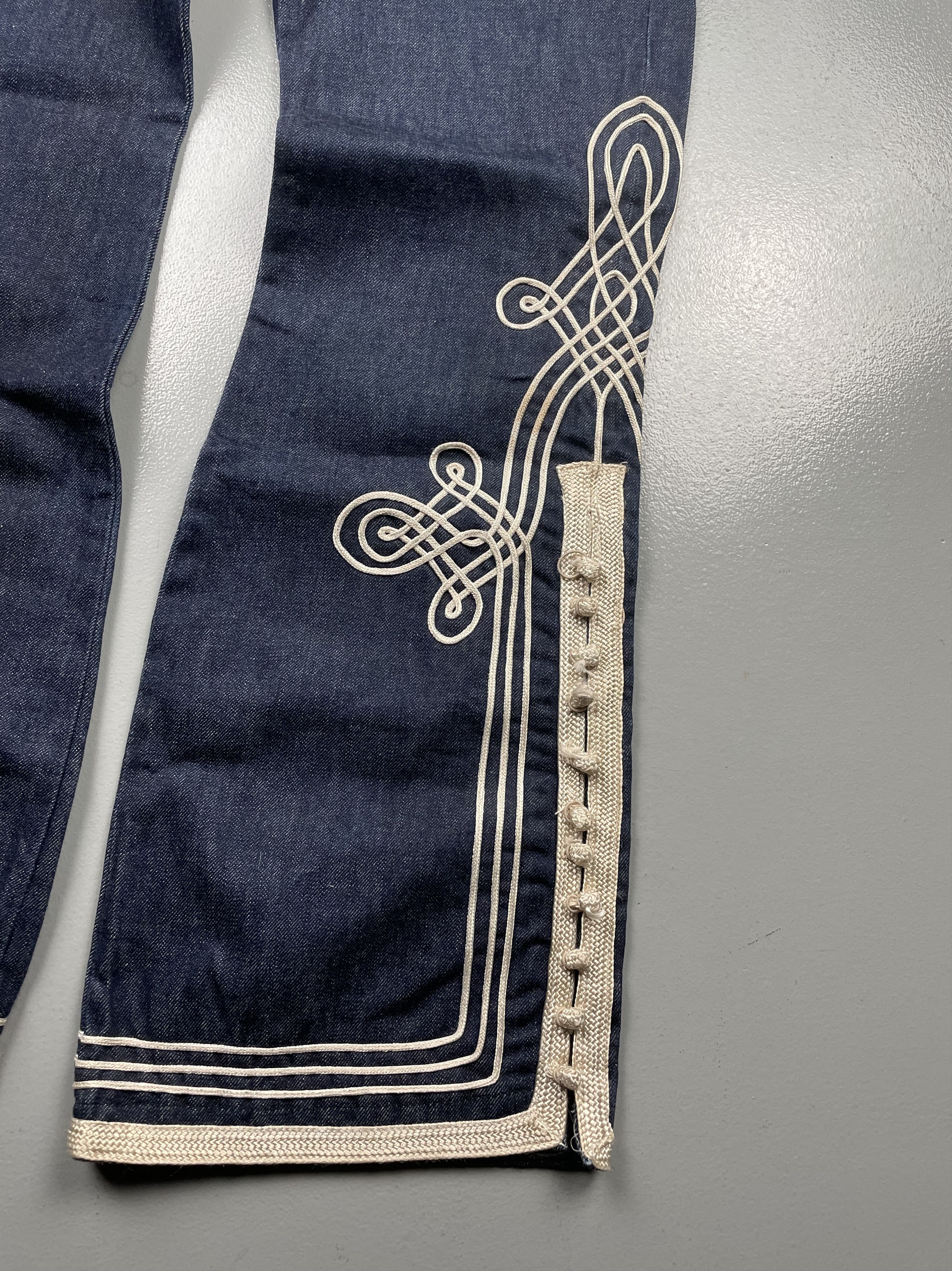 Jean Paul Gaultier vintage Gaultier Jean's embroidered jeans - size 30 Size 30" / US 8 / IT 44 - 5 Thumbnail