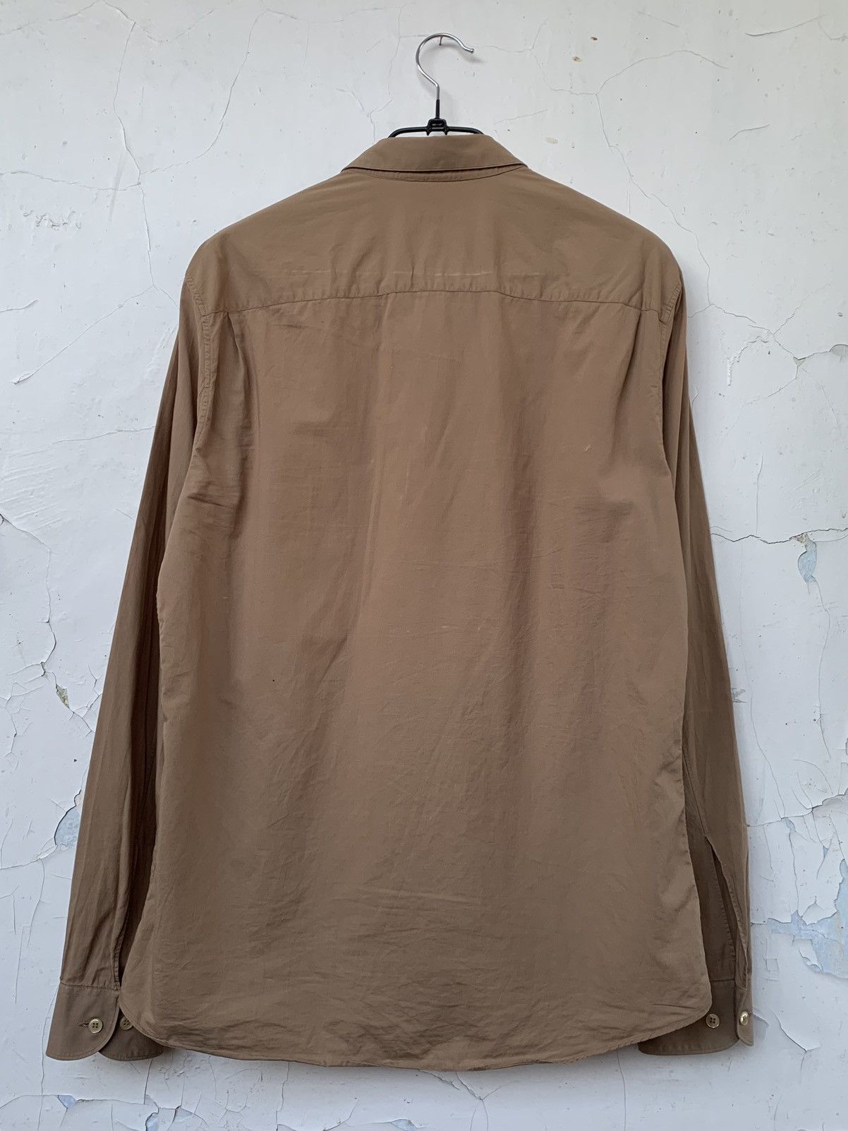 Helmut Lang 🧿archive hidden buttons office shirt brown Size US L / EU 52-54 / 3 - 4 Thumbnail