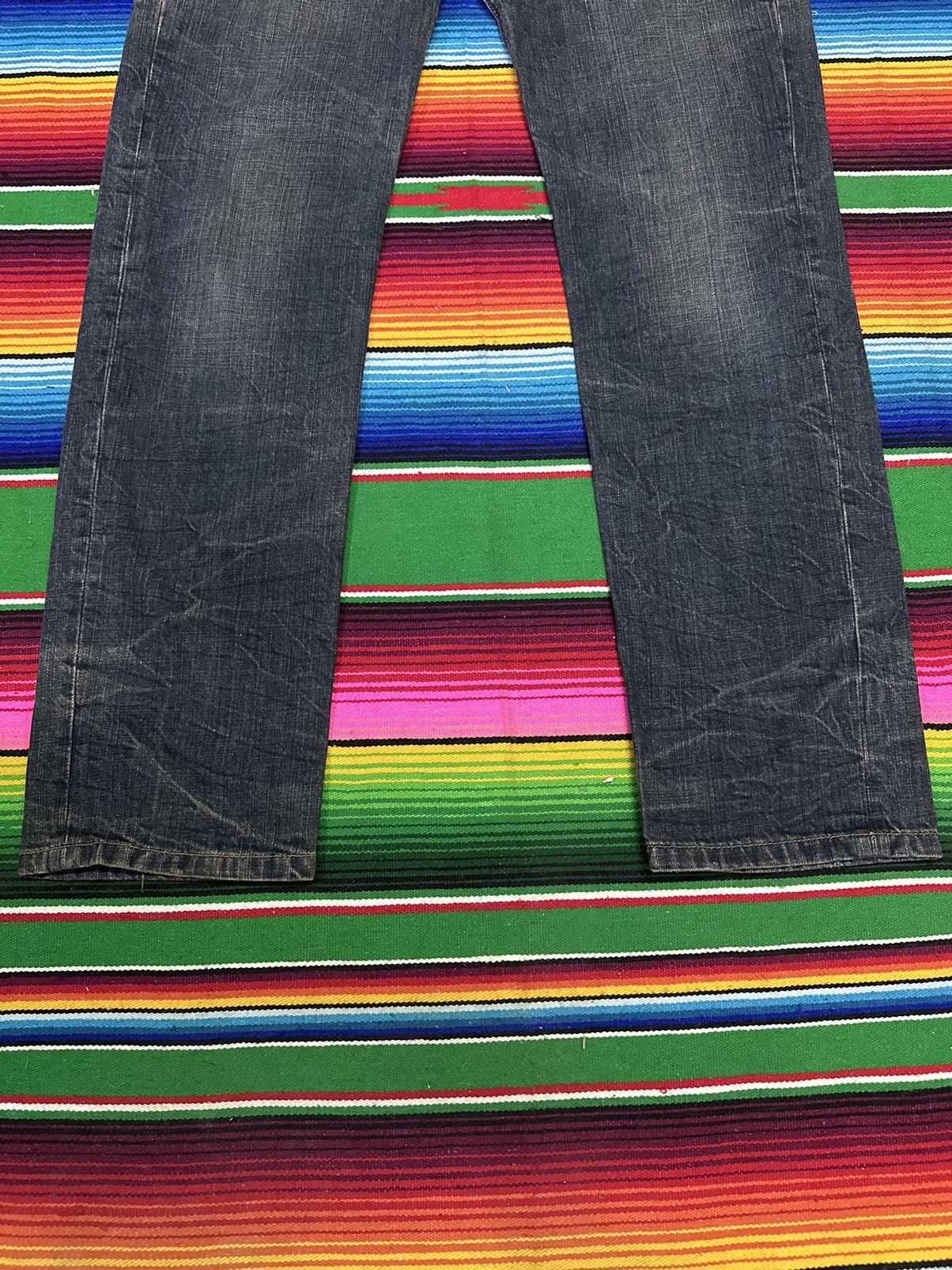 Japanese Brand 💥Double Waist 💥 Denim Brave World Mudwash Crazy Design 💥 Size US 30 / EU 46 - 7 Thumbnail