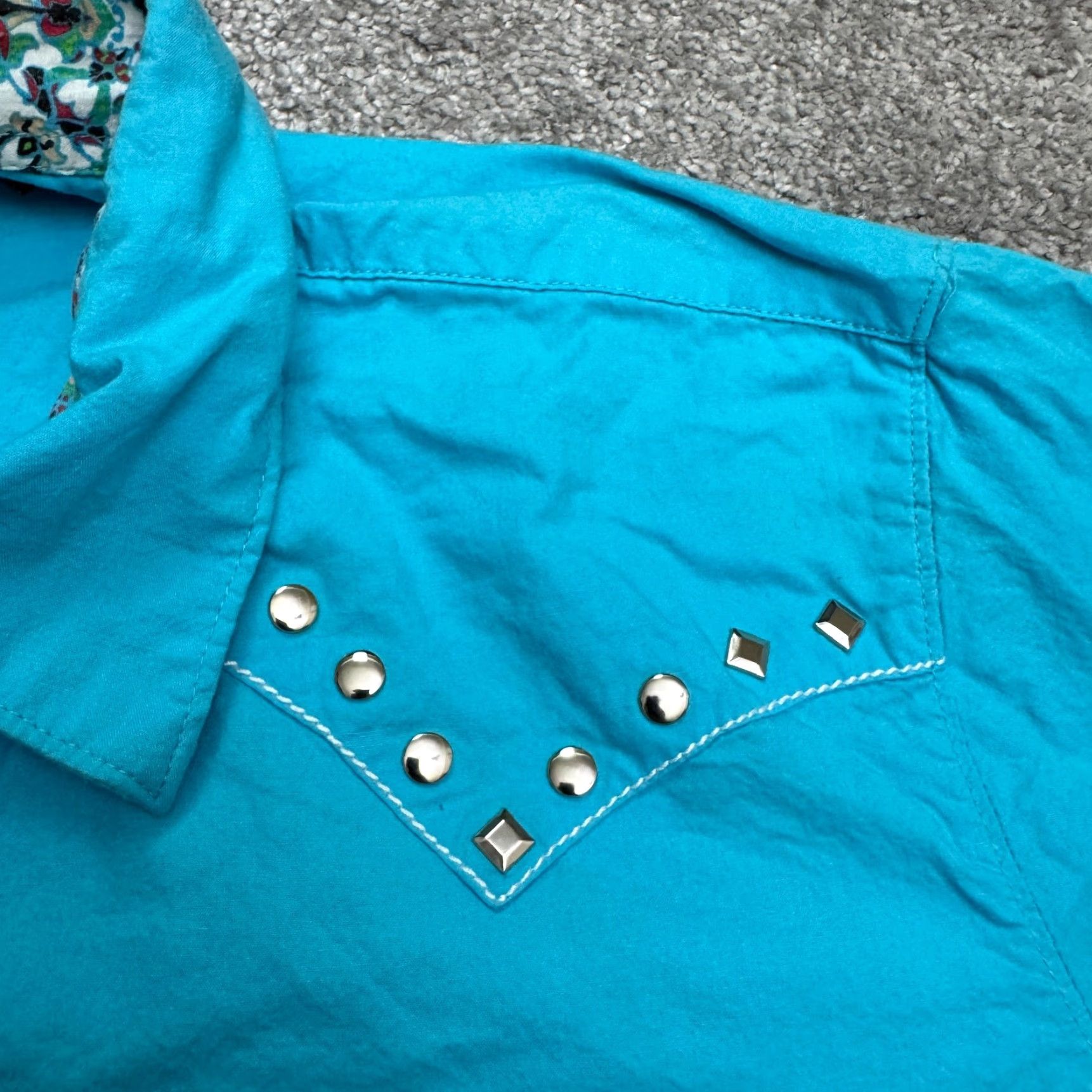 Vintage VINTAGE Cruel Western Button-Up Shirt Womens 3XL Long Sleeve Blue Cotton Casual Fall Spring Summer Size XXL / US 16-18 / IT 52-54 - 4 Thumbnail