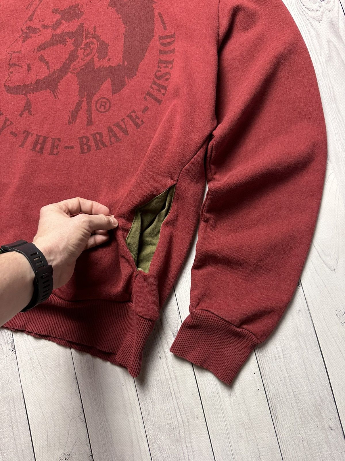 Diesel × Vintage Vintage Diesel hoodie big logo red size L/Xl Size US L / EU 52-54 / 3 - 3 Thumbnail