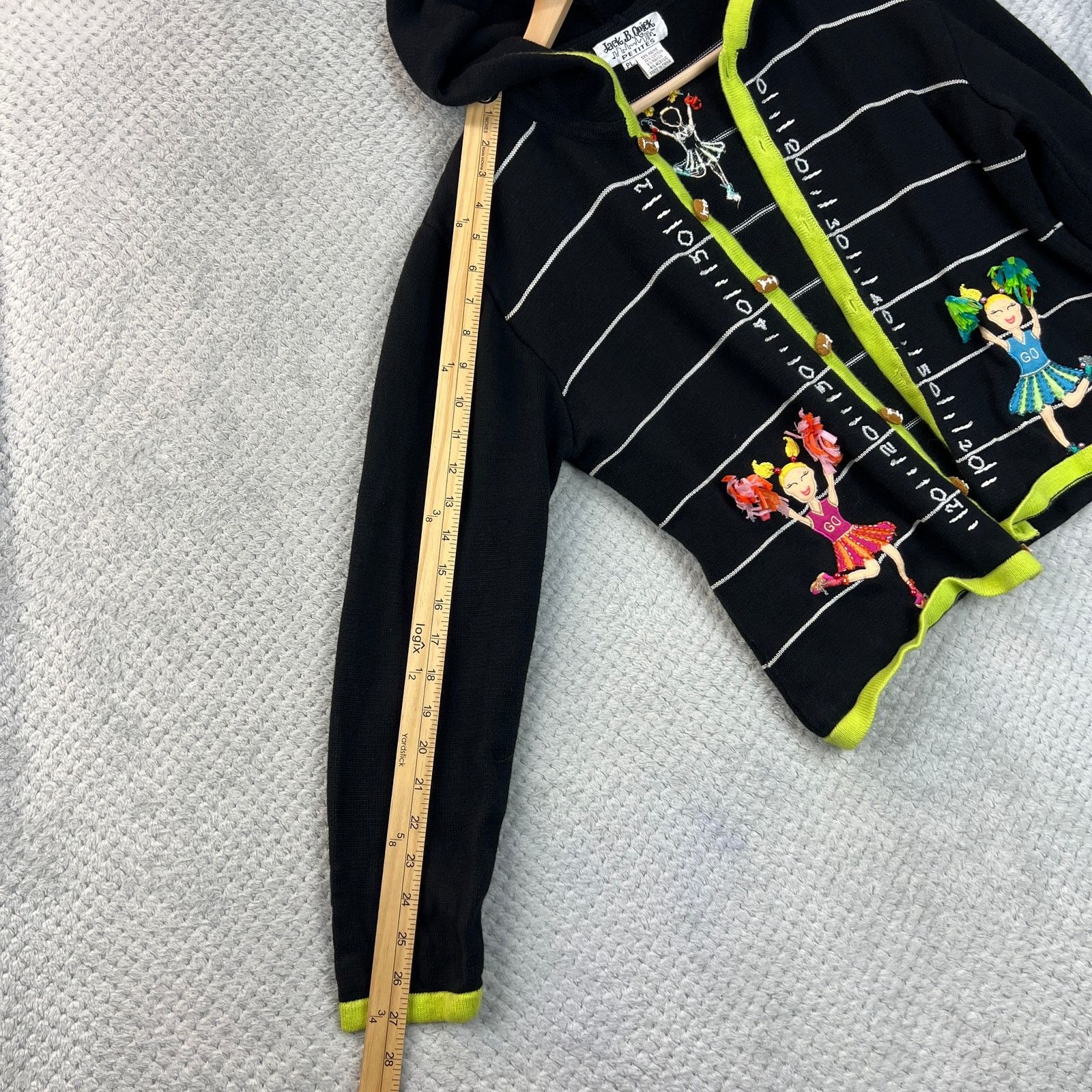 Other Jack B Quick Womens Hooded Cardigan 90s Cheerleading Sz PL Size M / US 6-8 / IT 42-44 - 14 Thumbnail